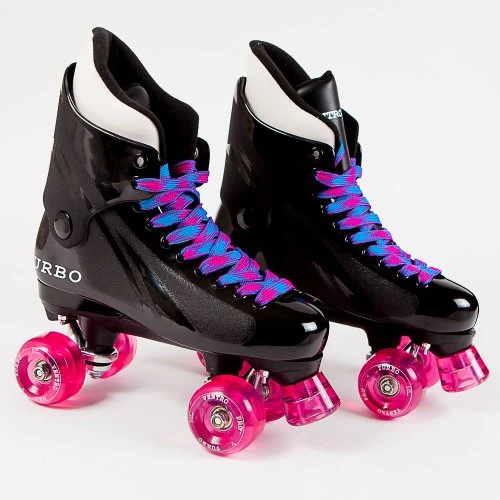 Ventro Pro Turbo Quad Roller Skates - Blue Pink 3 Ventro Pro Turbo Quad Roller Skates - Blue Pink