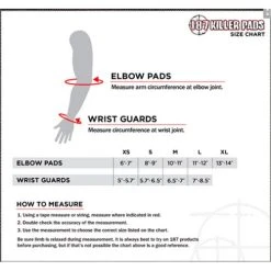 187 Killer Wristguards Black -Movement-Pulley 18720Elbow20Pads20measure20guide 500x500 0