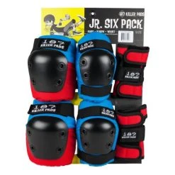 187 Killer Junior 6 Pack Pad Red/Blue