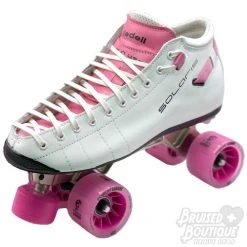Custom Riedell Solaris Skates -Movement-Pulley Custom Solaris Arius White Pink 11776.1672865894