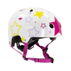 SFR Adjustable Kids Safety Helmet White/Pink
