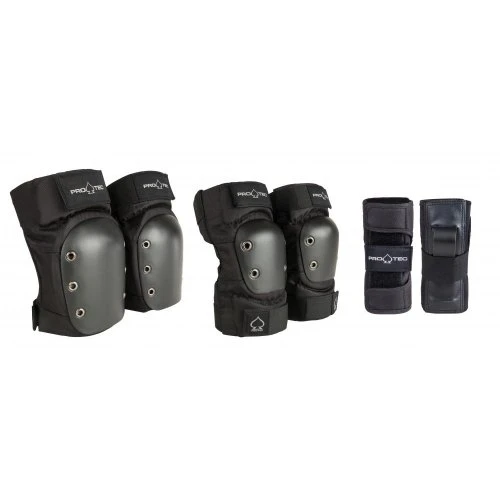 Pro-Tec Pad Set Street Gear Open Back Junior 3 Pack 3 Pro-Tec Pad Set Street Gear Open Back Junior 3 Pack
