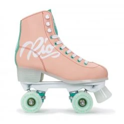 Rio Roller Script Quad Roller Skates - Peach/Green -Movement-Pulley RIO27020Rio20Roller20Script20Peach20Green20Side 500x500 0