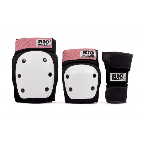 Rio Roller Triple Pad Set - Black/Rose 3 Rio Roller Triple Pad Set - Black/Rose
