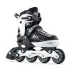 SFR Pulsar Adjustable Inline Skate Silver -Movement-Pulley SFR228 RS480 Pulsar Black White Angle 500x500 0
