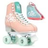 Rio Roller Script Quad Peach/Green Skates With Matching Bag -Movement-Pulley Script20peach20amazon 500x500 0