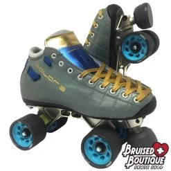 Custom Riedell Solaris Skates -Movement-Pulley SolarisBlueGrayGold 26257.1672866028