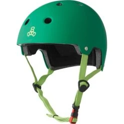 Triple Eight Triple 8 Brainsaver Matte Helmet With EPS Liner - Kelly Green