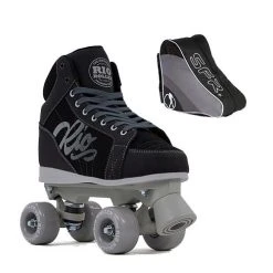 Rio Roller Lumina Quad Roller Skates - Black/Grey - Black Bag Package