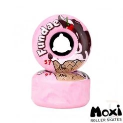 Moxi Fundae Roller Skate Wheels - Bubble Gum 57mm 92a (Pack Of 4) -Movement-Pulley fundae20bubble20gum202 500x500 0