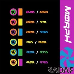 Radar Morph Dual Durometer 59mm 91A/95A Quad Skate Wheels Yellow (Pack Of 4) -Movement-Pulley morph 500x500 0 1 2