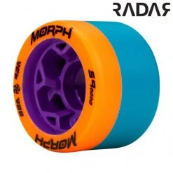 Radar Morph Dual Durometer 59mm 88A/93A Quad Skate Wheels Orange/Blue (Pack Of 4)