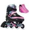 SFR Pixel Adjustable Inline Skates - Blue/Pink With Skate Bag