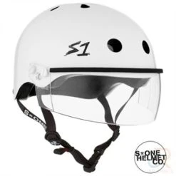 S1 Lifer Helmet With Visor - White Gloss