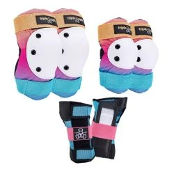 Triple Eight Triple 8 Saver Series 3 Pack Safety Pads Knee Elbow Wrist - Sunset - Adult