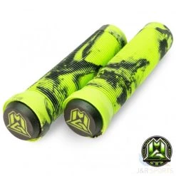 MGP 150mm Swirl Grind Scooter Grips - Green/Black