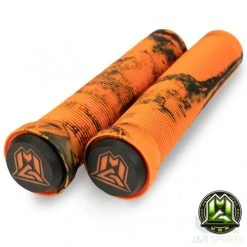 MGP 150mm Swirl Grind Scooter Grips - Orange/Black