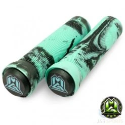 MGP 150mm Swirl Grind Scooter Grips - Teal/Black