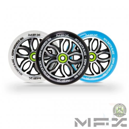 MGP MFX Switchblade Scooter Wheel R Willy Signature 120mm Blue 4 MGP MFX Switchblade Scooter Wheel R Willy Signature 120mm Blue - Image 2