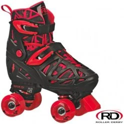 Roller Derby Trac Star V2 Adjustable Quad Skates Red/Black