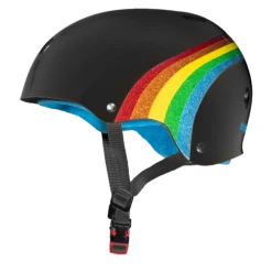 Triple 8 Cert Sweatsaver Helmet - Rainbow Sparkle Black